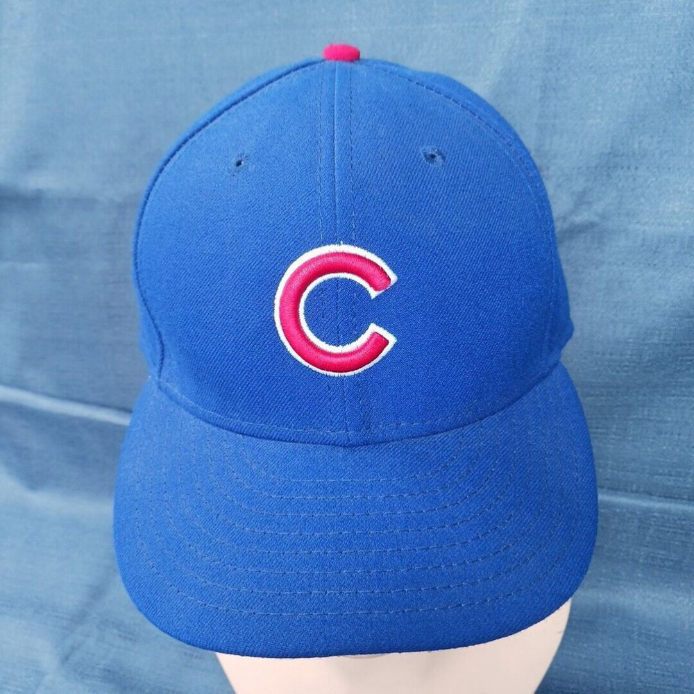 Vintage 90s New Era Chicago Cubs Fitted Hat Size 7 5/8